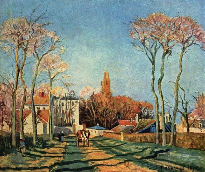 Camille Pissarro Dorfeingang von Voisins oil painting image